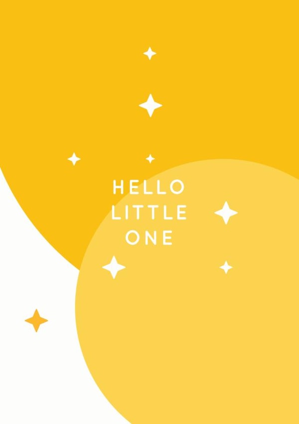Hello Little One - Gender Neutral New Baby Card - Welcome New Baby Card created by Aimee Mac Illustration