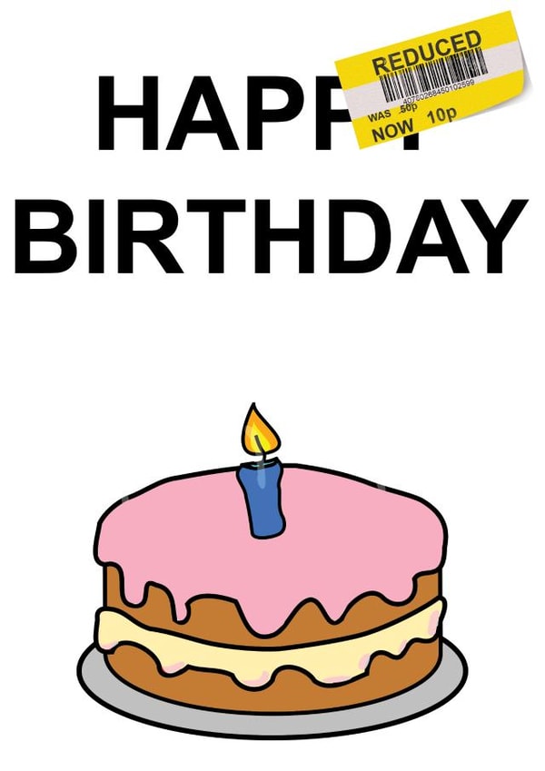 Cheapskate Birthday Card created by Arr Cards