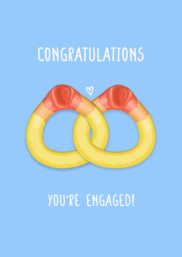 Jelly rings engagement card created by Back to the drawing board illustration 