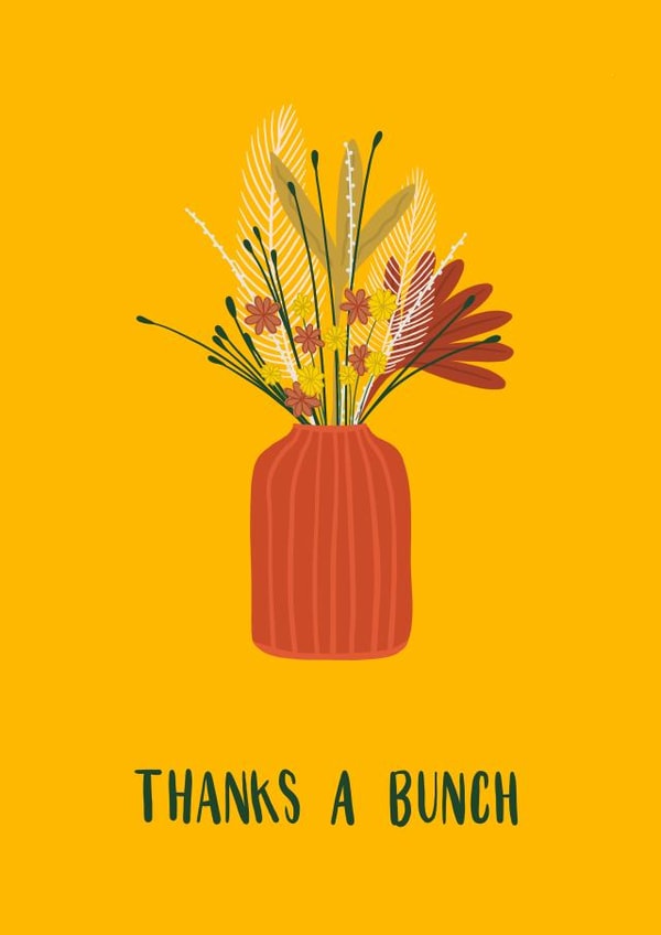 Pretty Vase of Flowers Thank You Card created by Ellie Maguire