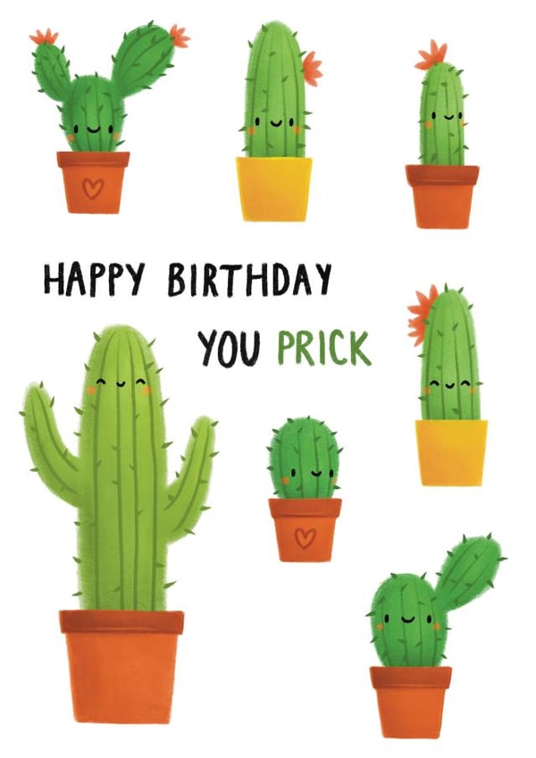 Birthday Cactus Prick created by Sophie Kent Illustration