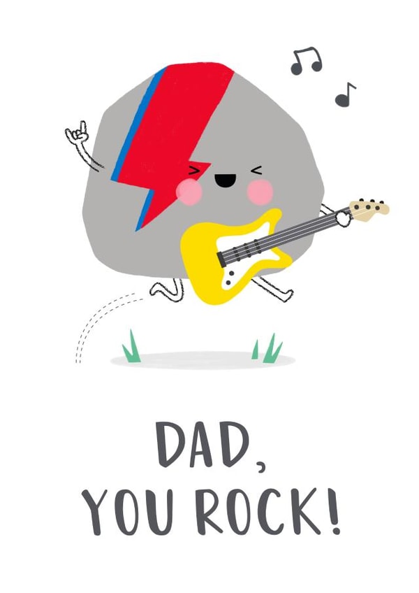 Dad, You Rock Bowie Father's Day Card created by Design By Day
