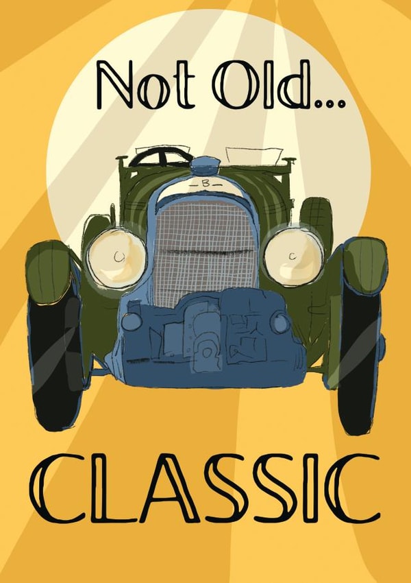 Not old classic birthday card created by Richard Scott