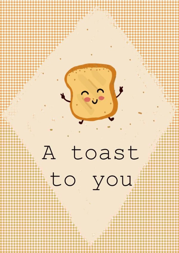 A toast to you celebration card created by Squares of el