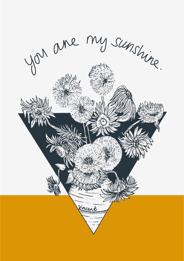 Sunflowers Van Gogh Sunshine created by Art By Maff