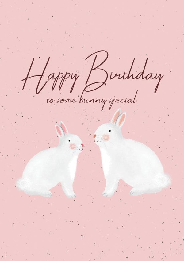 Bunny special birthday card created by Samantha Hart
