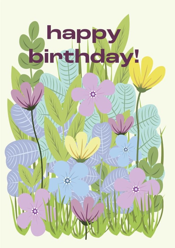 Wild Floral Birthday Card created by Sophie Jackson