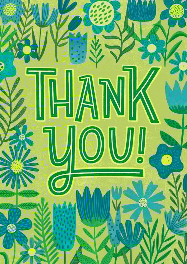 Cute Thank You Card - Wild Flower Garden created by Kay Wolfersperger
