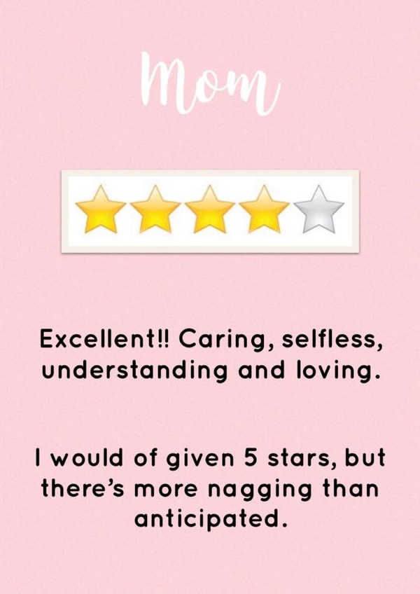 4 Star Rating for Mom on her Birthday created by Creative Creator