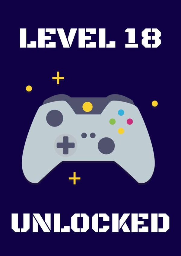 Gaming 18th birthday card created by Evezee