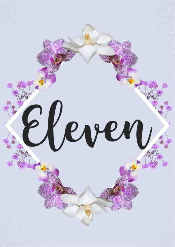 Pretty Floral 11th Birthday Card created by Evezee