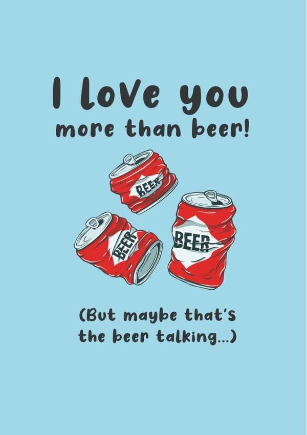 Funny Anniversary card from a beer lover! created by Kwirk Cards