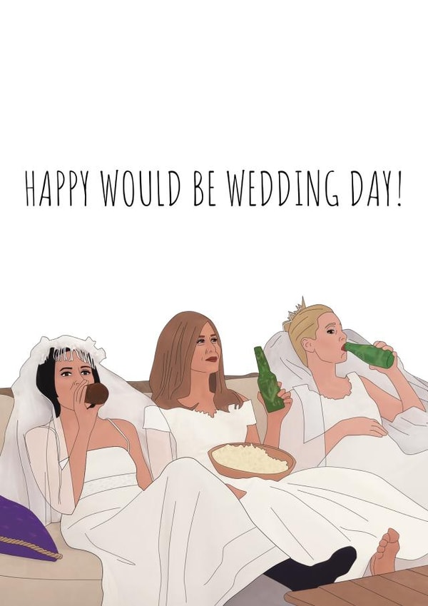 Friends Postponed Wedding Card created by Meme Girls Designs