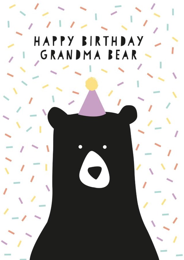 Happy Birthday Grandma Bear created by Heather Alstead Design LTD