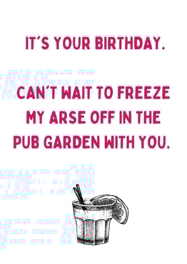 Birthday Pub Garden Card created by Em Designs