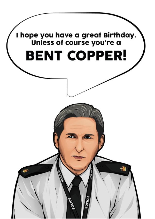 Line of Duty Ted Hastings Birthday Card created by Maya Rose Creations