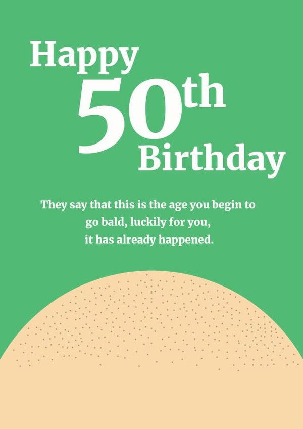 Gone bald before 50 created by Oliver Caveney