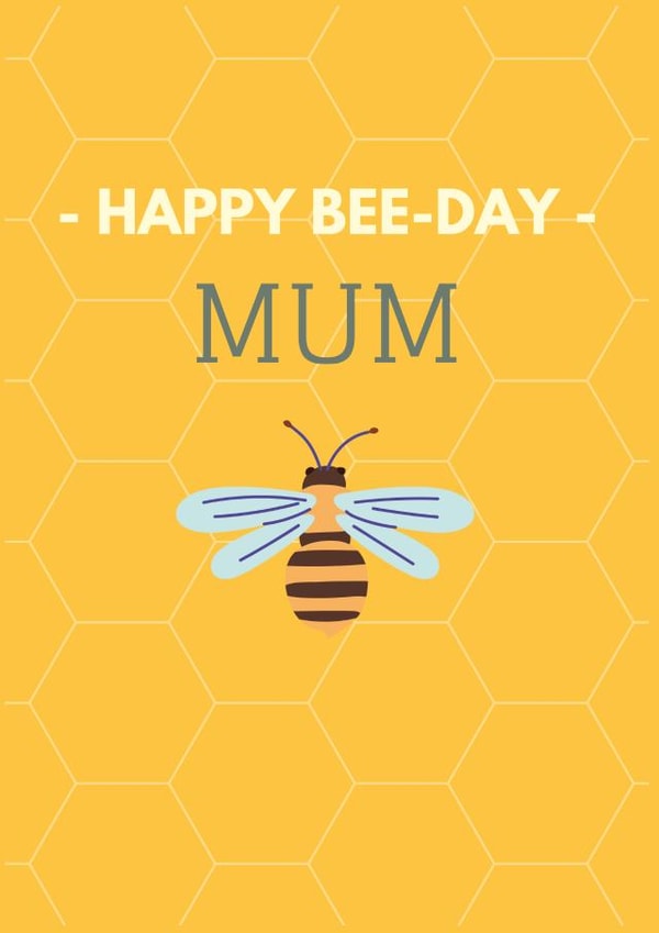 Happy birthday mum bee card  created by ERC Design