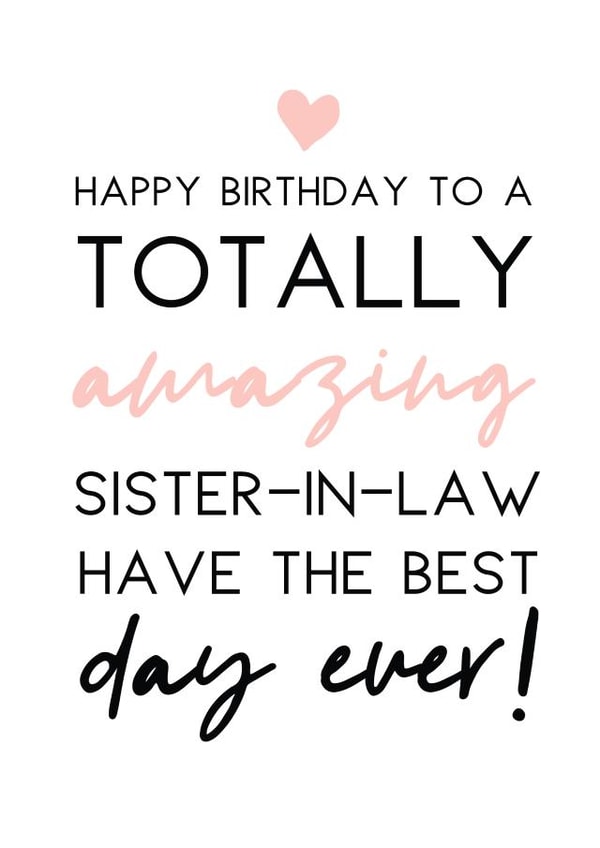 Happy Birthday Sister-in-law card created by Word Up Creative