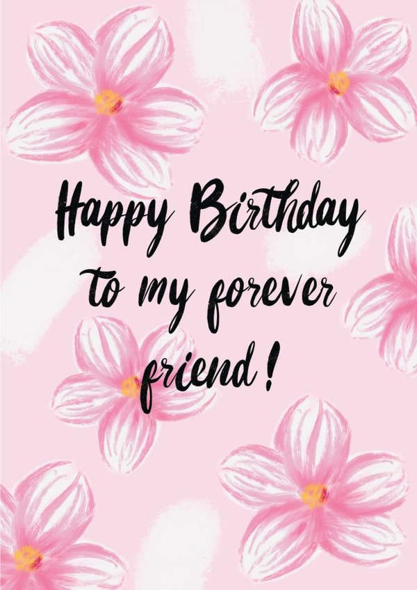 Happy Birthday to my forever friend card created by Bluubirch