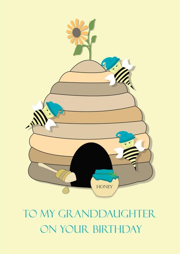 Granddaughter bee birthday card created by Tigerlily Makes