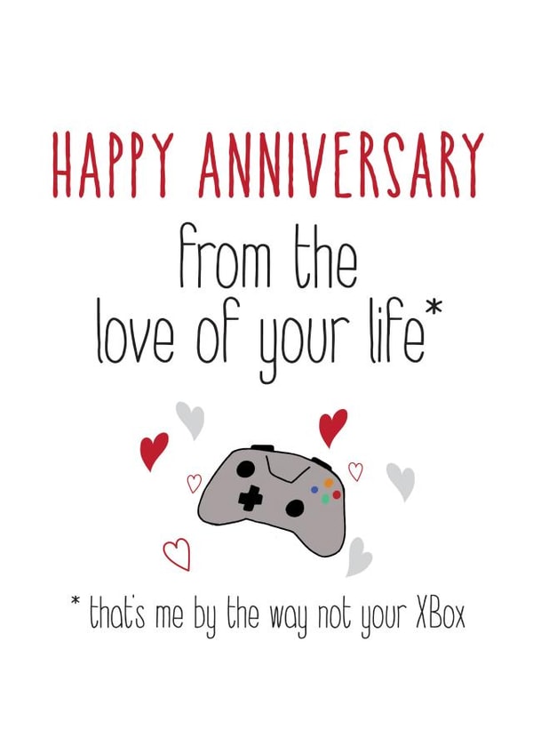 xbox love Anniversary card created by Silly Prints