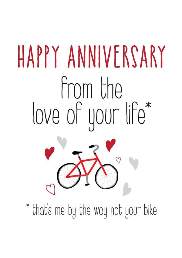 Cycling Anniversary card created by Silly Prints