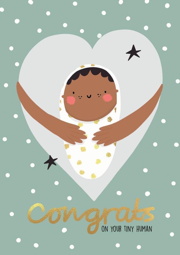 Congrats On Your Tiny Human card 1000 created by NICHOLA COWDERY ILLUSTRATIONS