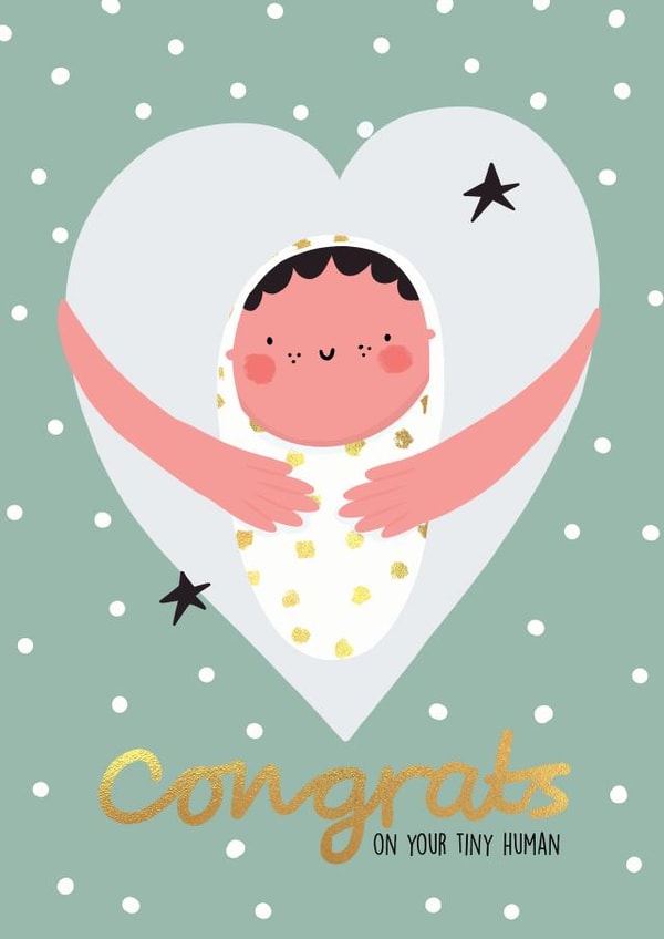 Congrats On Your Tiny Human card 1001 created by NICHOLA COWDERY ILLUSTRATIONS 