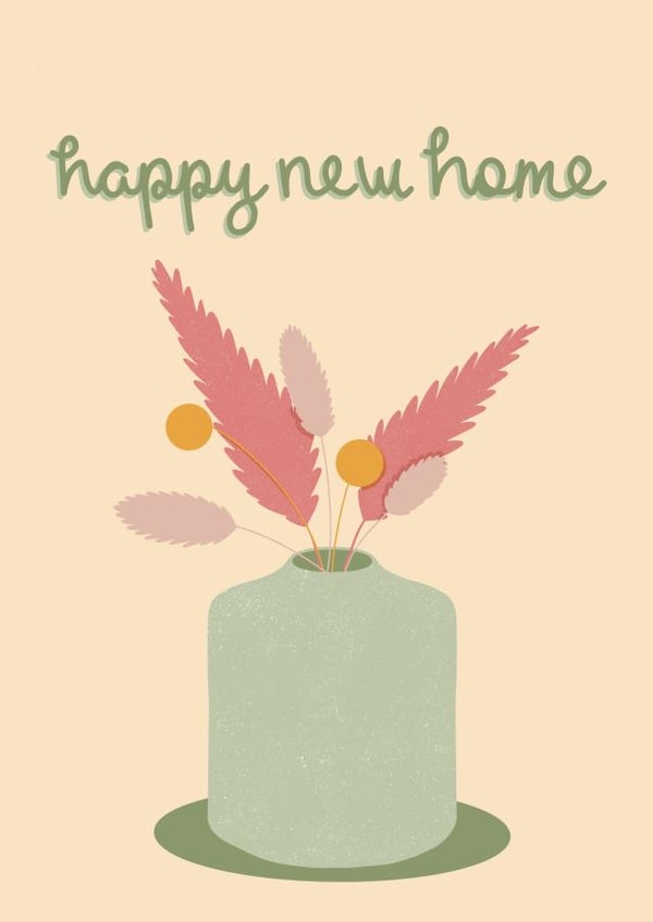 Pampas Grass Happy New Home Card created by Soph AC Studio