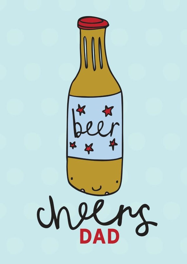 Cheers Dad Father's Day Card created by Dottypink Designs