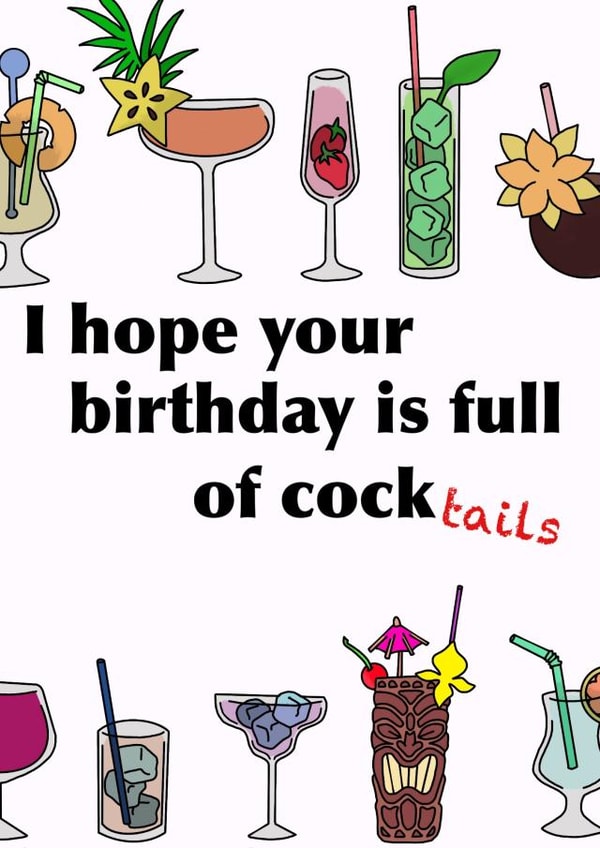 Dirty Cocktail Birthday Card created by Caitlins Creations