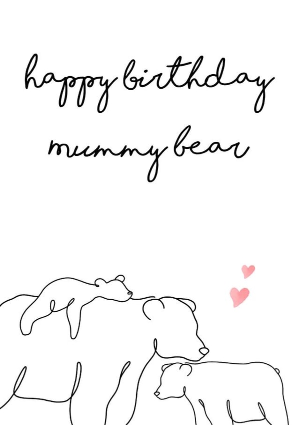 Mummy Bear Birthday Card created by Jaime Talbot