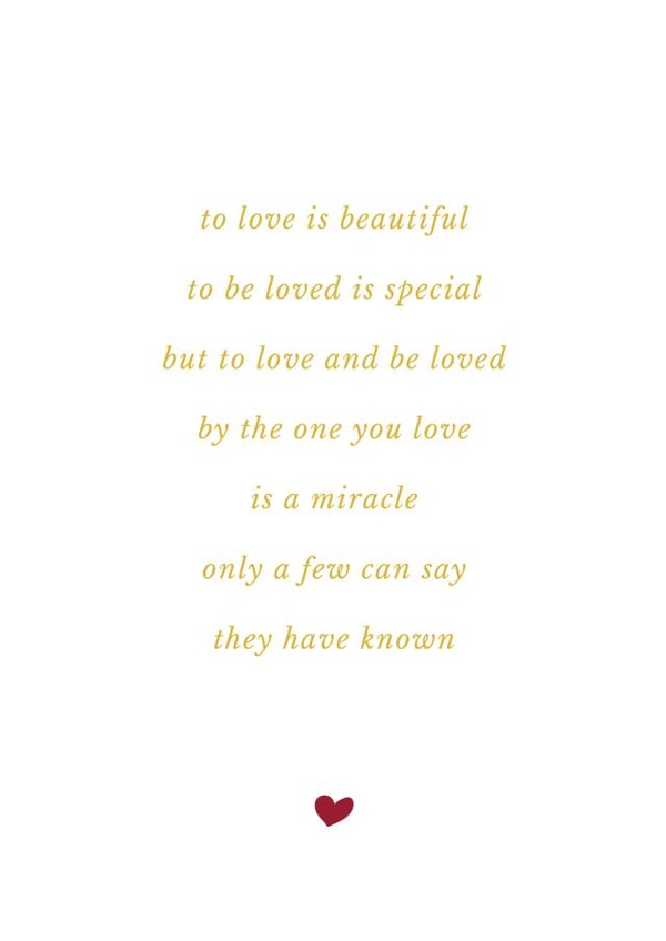To Love is Beautiful | Anniversary Card | Birthday Card | Wedding Card created by Kira Cards