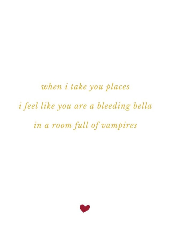Bleeding Bella | Twilight Card | Vampire Card | Girlfriend Card | created by Kira Cards