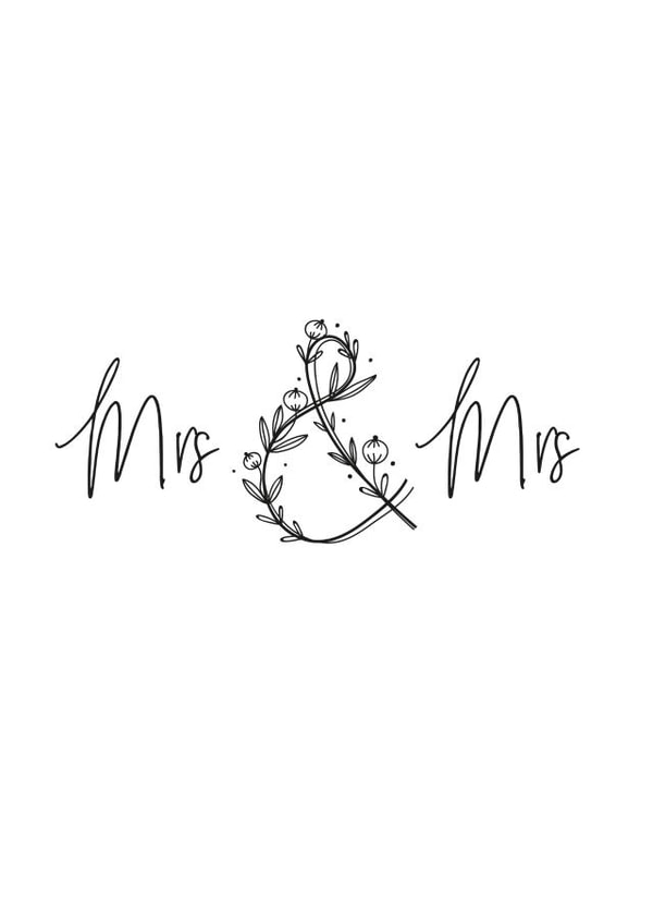 Elegant Mrs & Mrs Wedding Card created by Charlie Potts