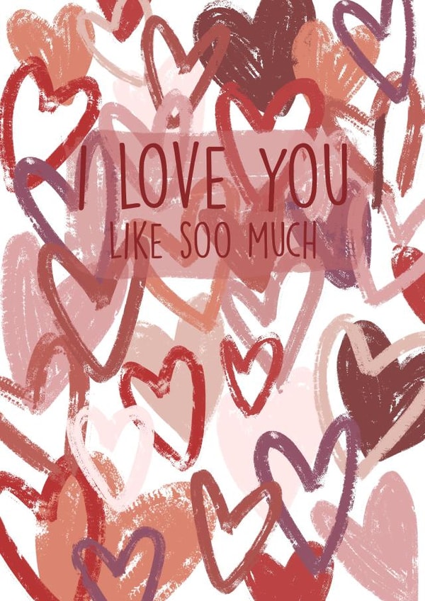 I Love You (Soo Much) Couples Valentines Card created by Peach Pie Paperie 