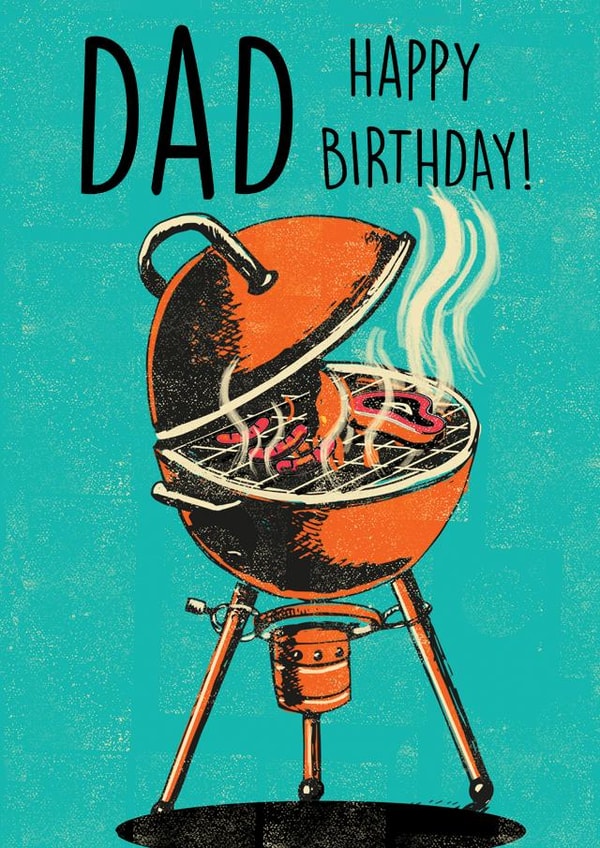 Retro Birthday Card - For Dad - BBQ created by Rocket68
