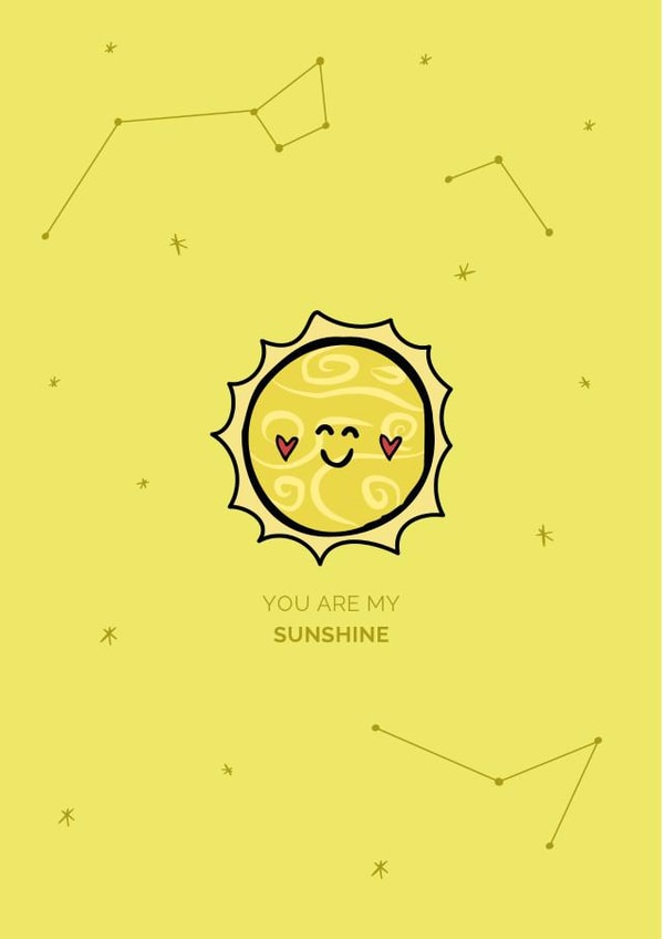 You are my sunshine card created by Holmes Design Co.