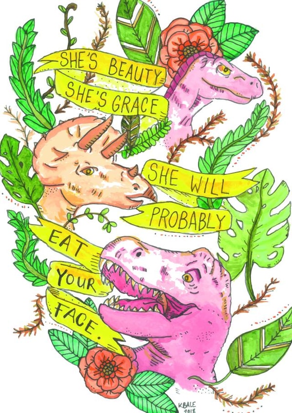 Beauty Grace Dino Card created by My Holly House