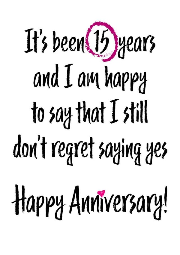 15th Wedding Anniversary Card created by size3art