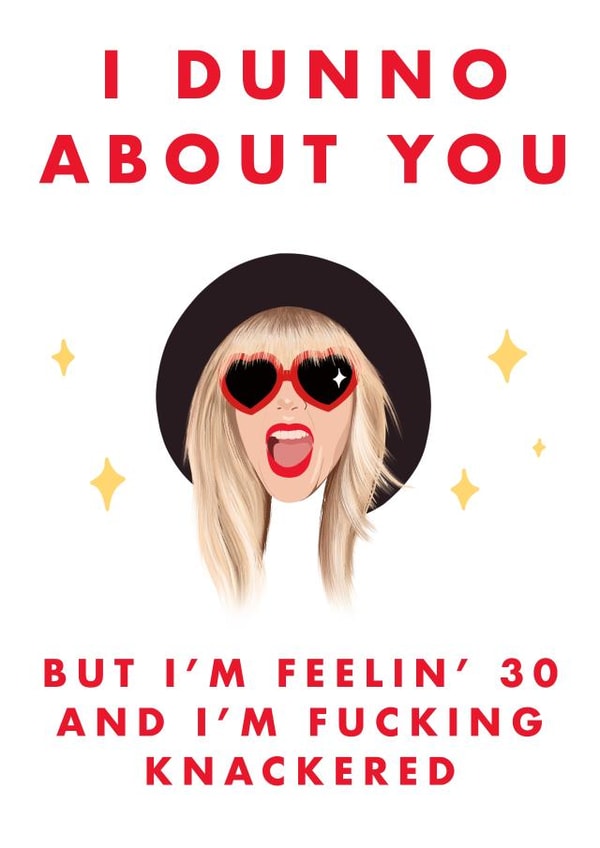 30th Taylor Swift Birthday card created by URGHH Card Co.