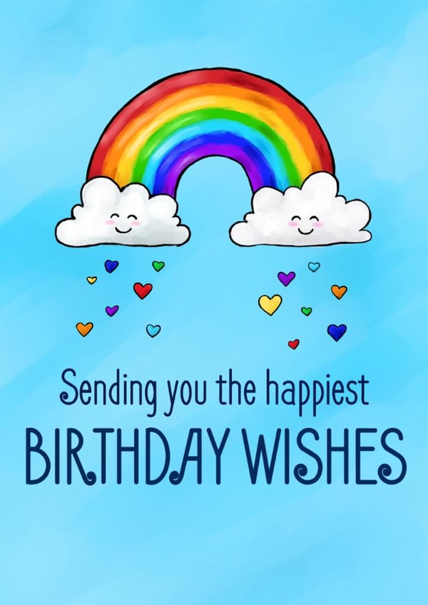 Happy Rainbow Birthday Card created by TinkerDoodleArt