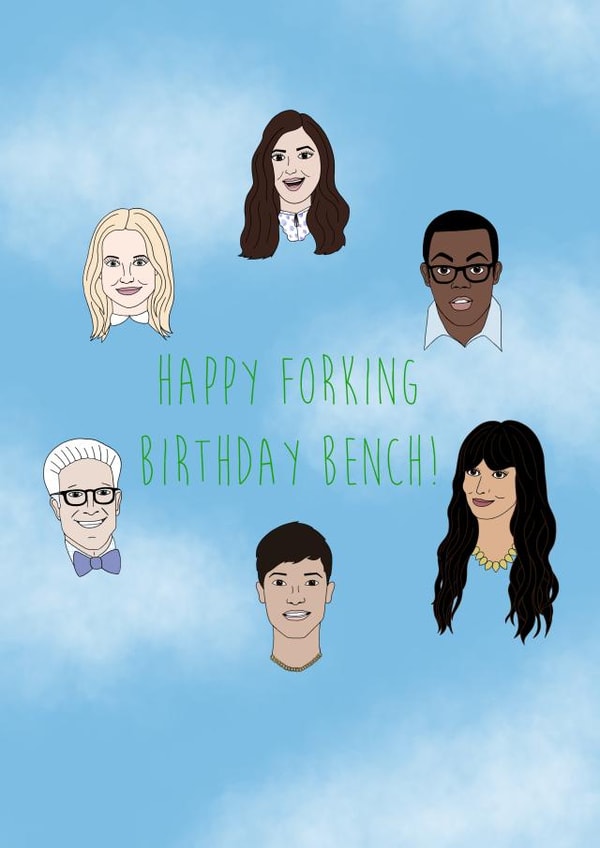 The Good Place Happy Forking Birthday Bench! created by Little Spoon