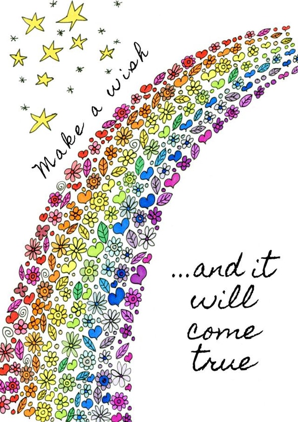 Cute rainbow birthday card created by Fefe Teale