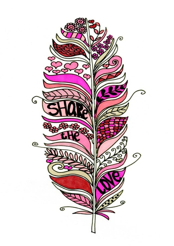 Inspirational love quote birthday card created by Fefe Teale