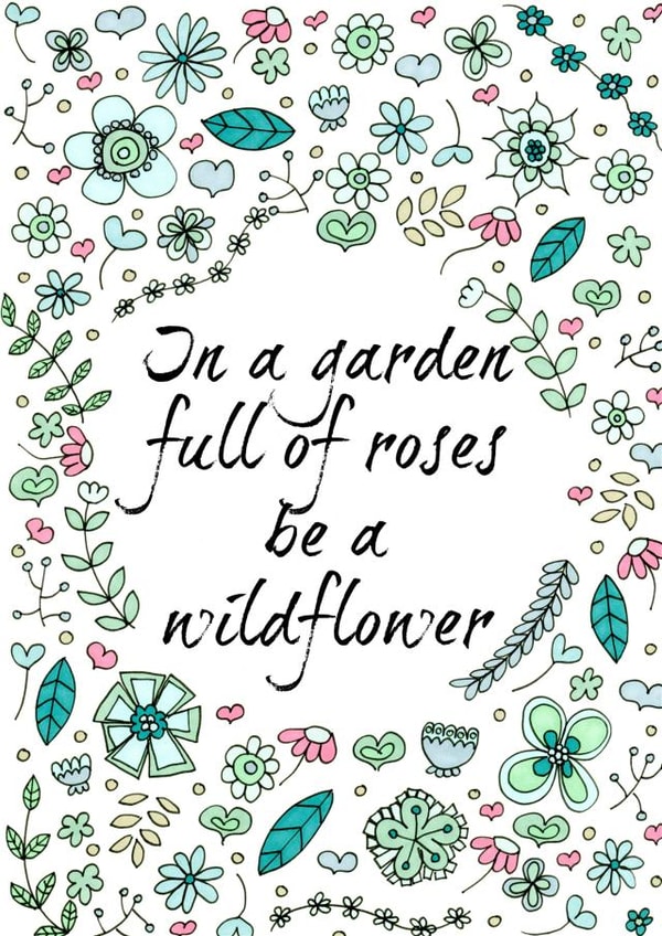 Pretty Birthday Card - Flowers - Wildflower created by Fefe Teale