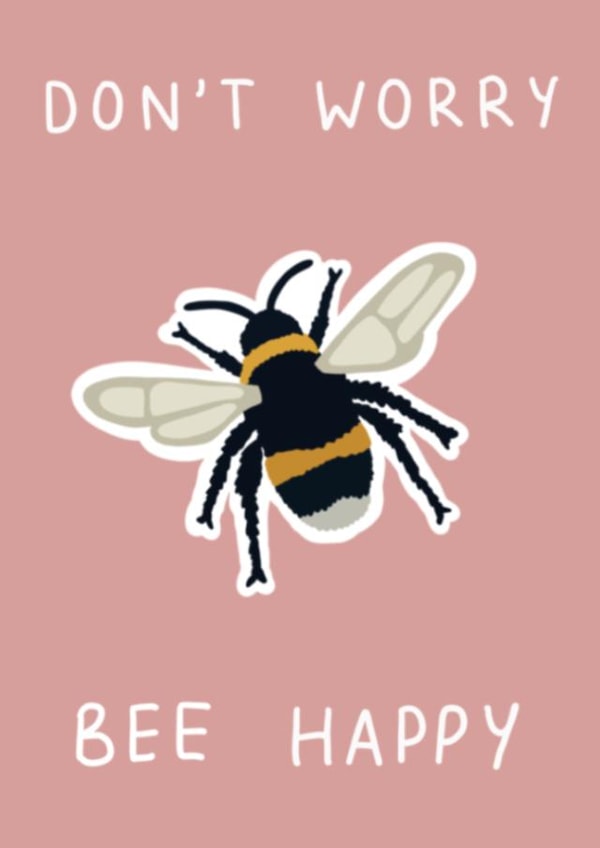 Positive motivational saying bumblebee greetings card created by Scribble and Stitchh