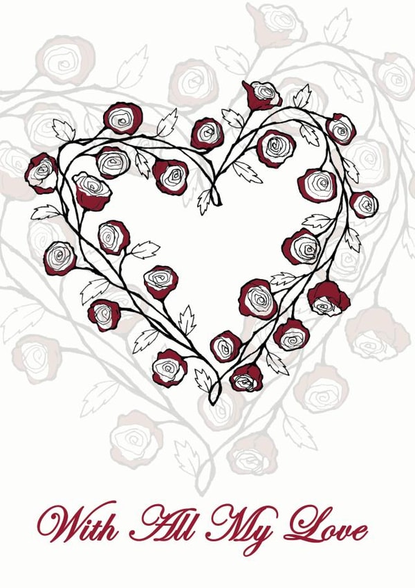 Rose Heart Anniversary Card created by Celia Hyland