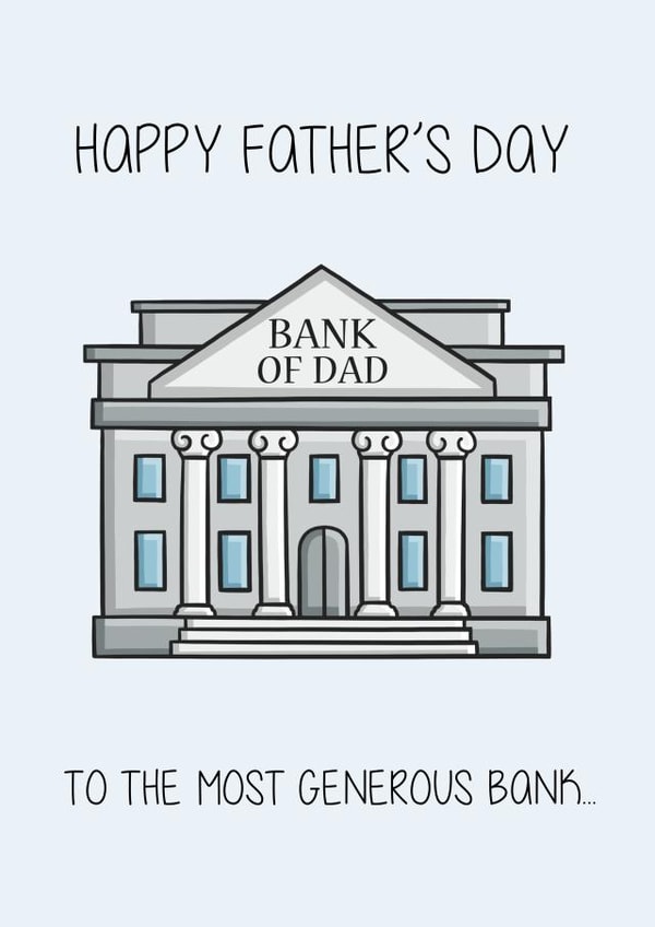 Father’s Day Bank of Dad Card created by Creaternet